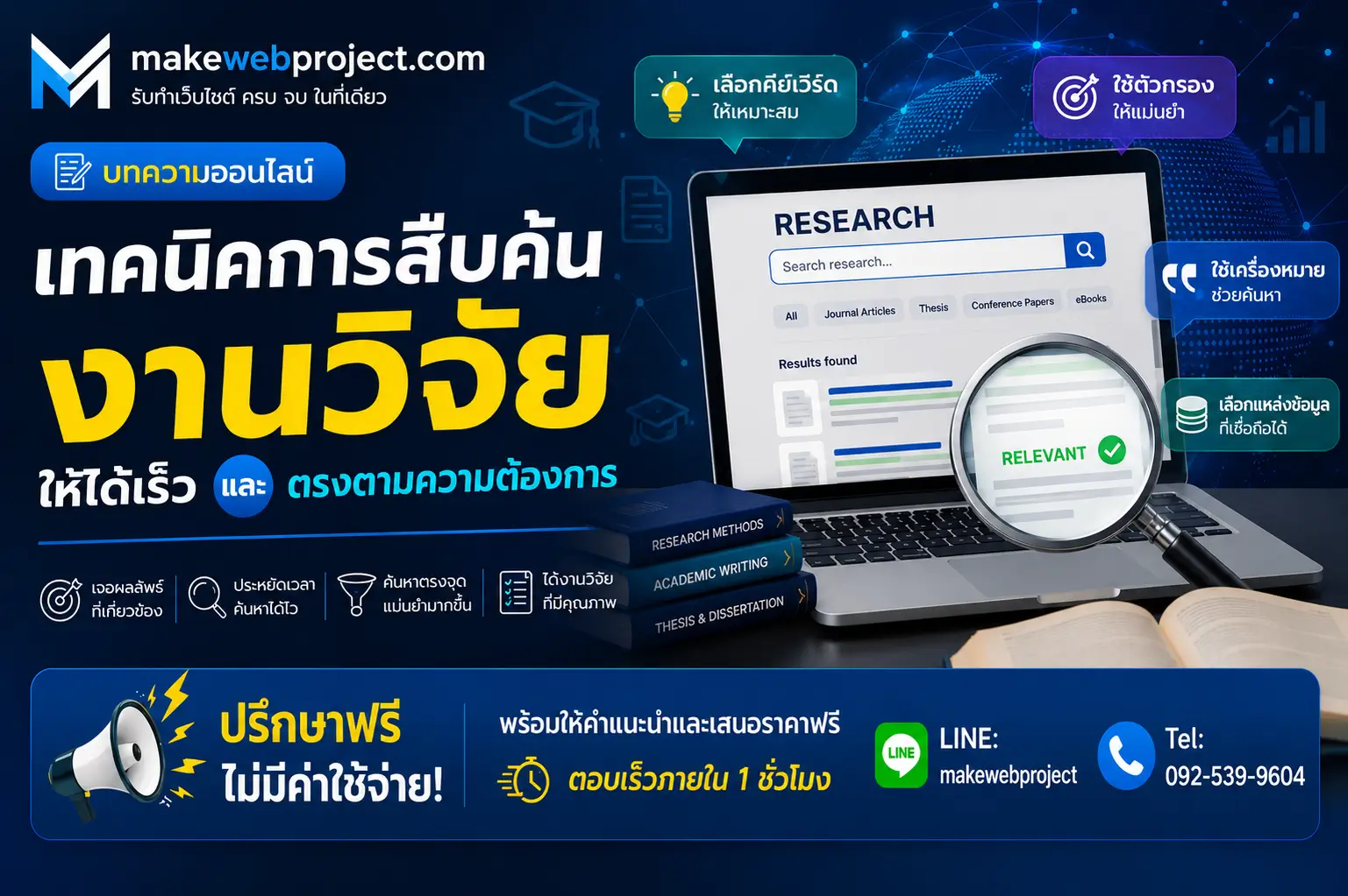 เทคนิคการสืบค้นงานวิจัยให้เร็วและได้ข้อมูลตรงตามความต้องการ